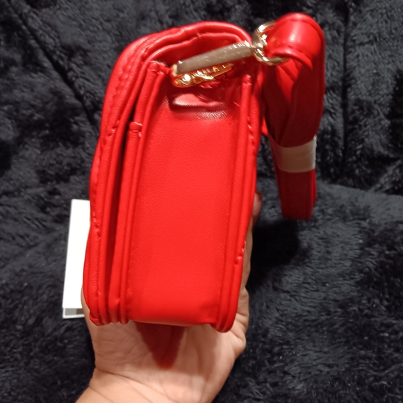 NWT Valentino Orlandi red textured crossbody - Picture 4 of 8